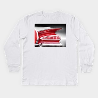 American classic car Impala 1959 Tail fin Kids Long Sleeve T-Shirt